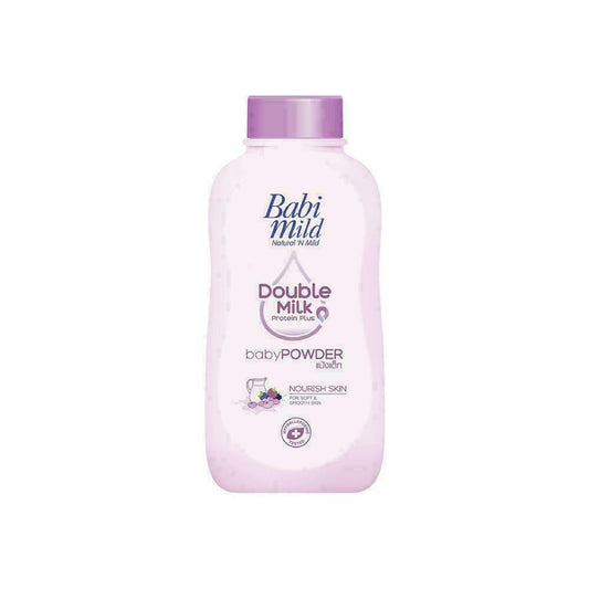 Babi Mild Double Milk Protein Plus Baby Powder Nourish Skin 380ml