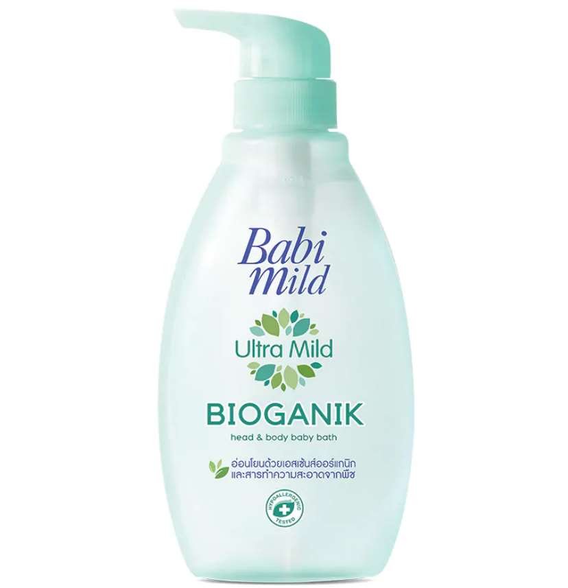 Babi Mild Pure Natural Head & Body Baby Bath 400ml
