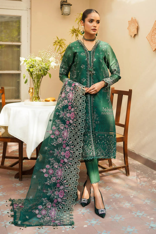 BAROQUE EMBROIDERED JACQUARD LAWN SL10-D02