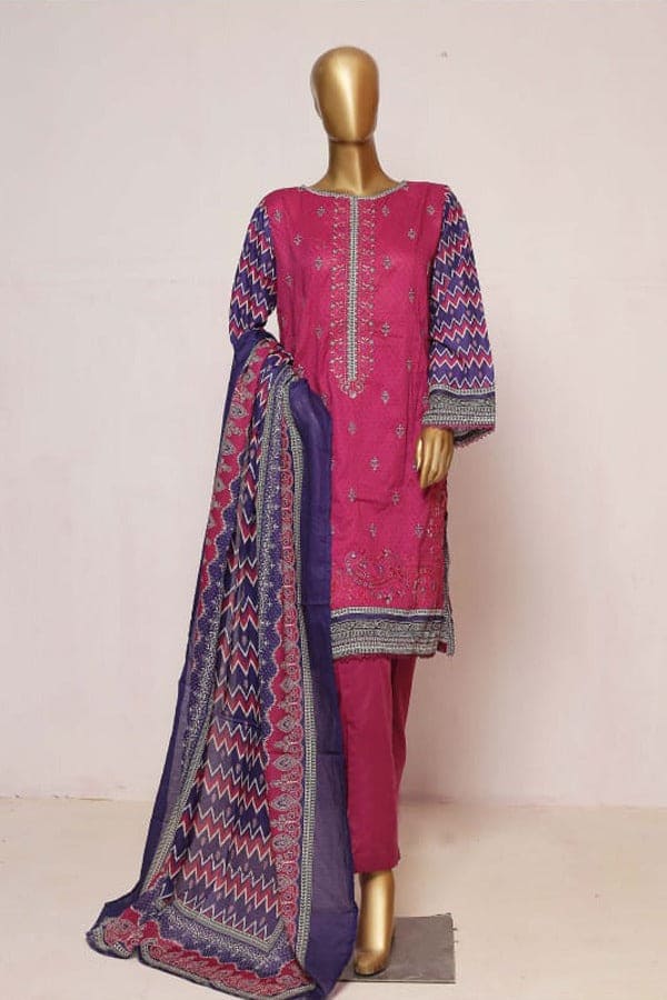 Bin Saeed 3 Piece Embroidered Stitched Suit