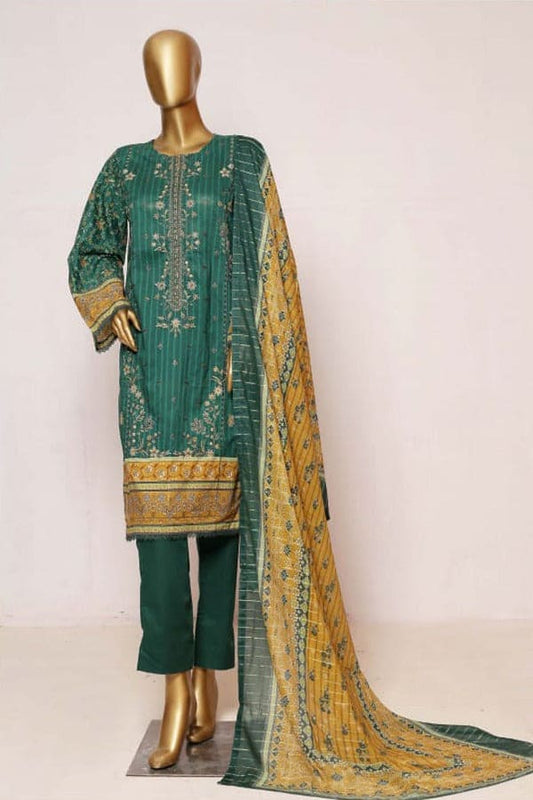 Bin Saeed 3 Piece Embroidered Stitched Suit