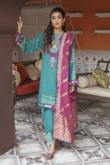 Ladies Un-Stitch Cross Stitch Rim Jhim Luxury Eid'21 (ZAIB-UN NISA B)