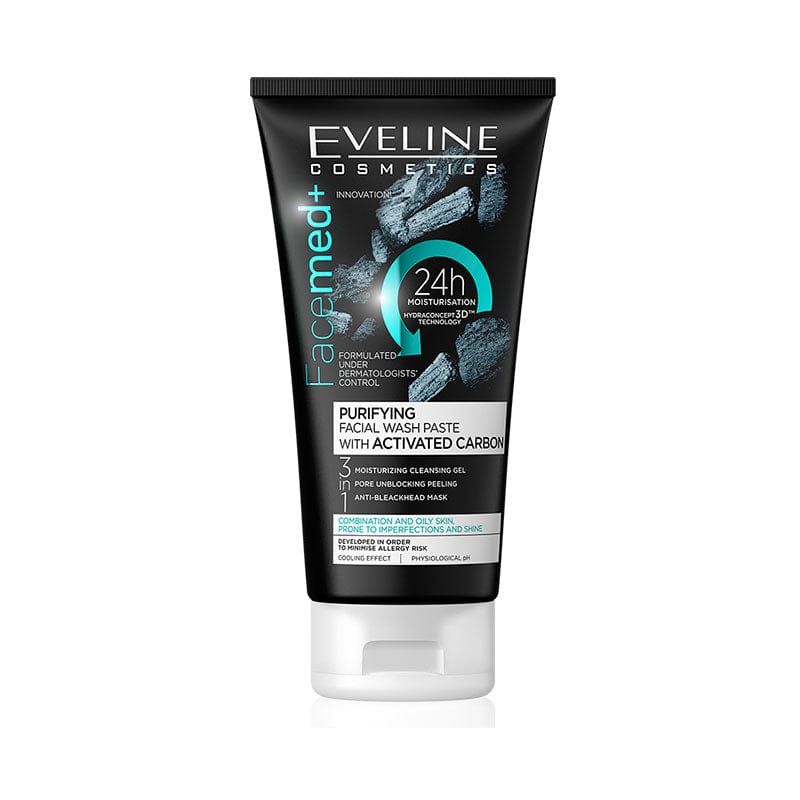 Eveline FaceMed + Purifying Facial Wash Paste With Activated Carbon