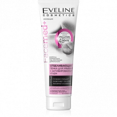 Eveline Whitening Foam For Wash With Activated Carbon 3in1 Facemed+ 100ml