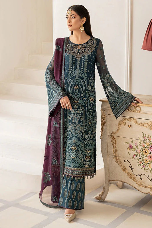 Flossie Clothing Luxury Embroidered Collection -EMERALD MOTIFS (A)