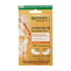 Garnier Hydra Bomb Hyaluronic Acid Orange Extract Brightening Eye Sheet Mask