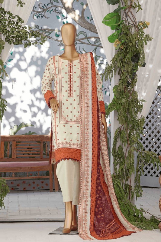 HZ Textiles Premium Khaddar Embroidered Collection- 3 Piece Unstitched Suit    PKE-2238