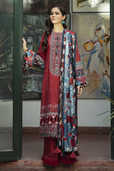Iris by Jazmin Embroidered Viscose Slub Khaddar Un-Stitch Suits (D7 ZEAL)