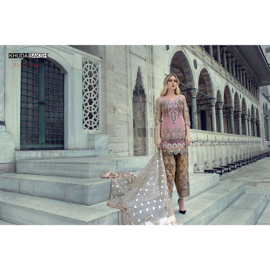 Khuda Baksh - Z 216 - Blush Pink - 3 Piece Ready To Wear Suit