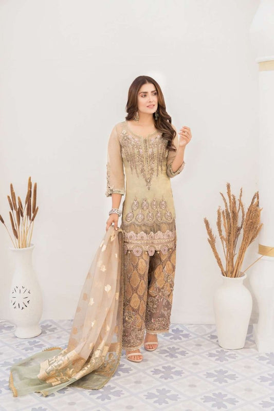 Khuda Baksh - Z 216 - Olive Green - 3 Piece Ready To Wear Suit