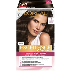 Loreal Paris Excellence Creme Dark Brown Hair Color Shade 3