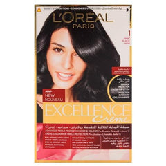 L'Oreal- Paris Excellence Creme - 1 Black Noir Hair Color