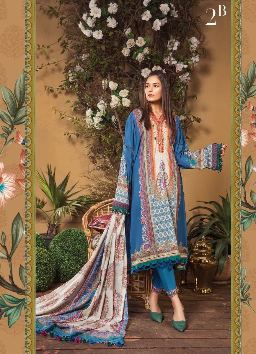 Maria B M.Prints Secret Garden Lawn Collection 2022 (2B)