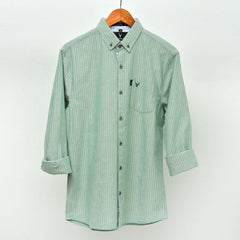 Mint Green Striped Casual Shirt