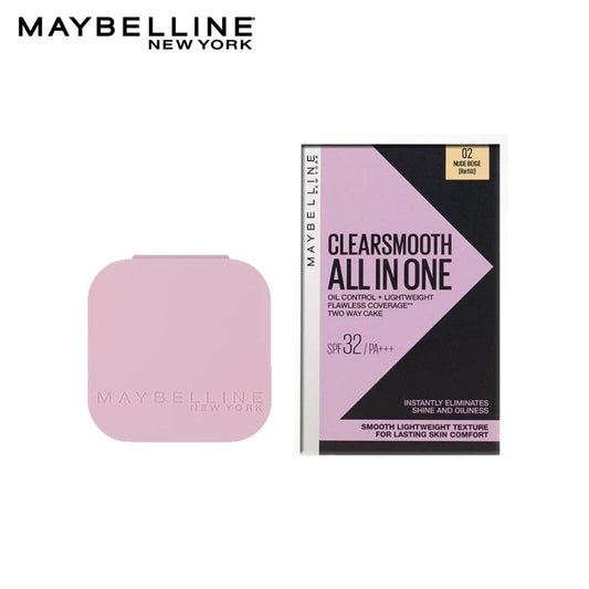 Maybelline Clear Smooth All in One Powder Foundation - 02 - Nude Beige