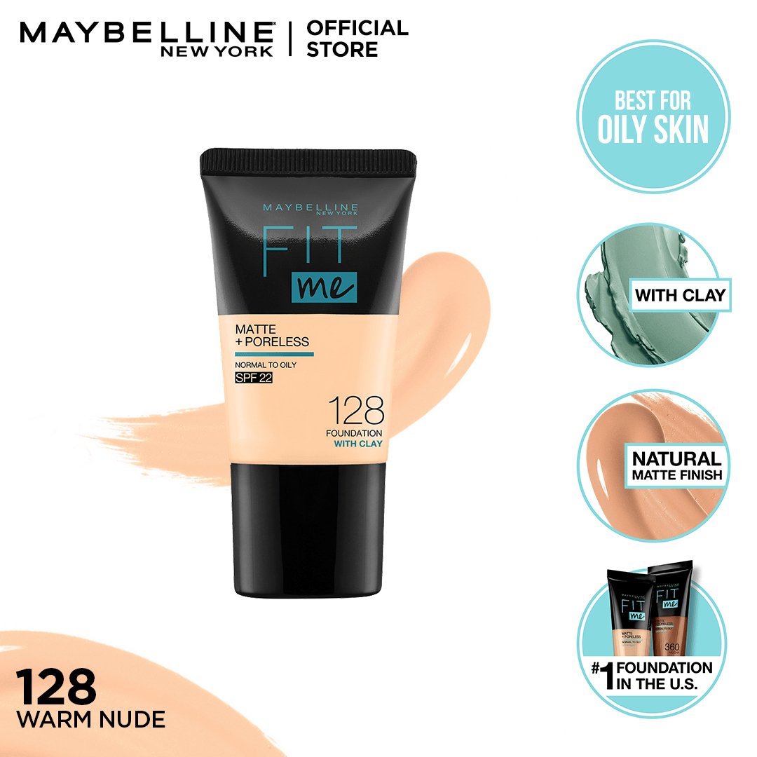 Maybelline Fit Me Matte & Poreless Foundation 18ml -128 - Warm Nude