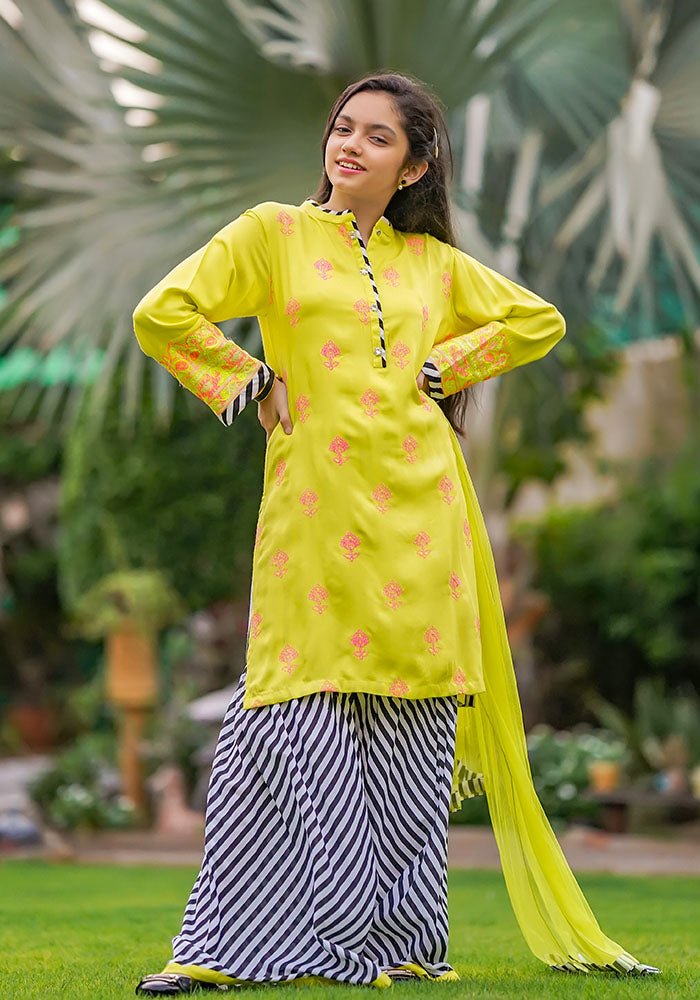 Marina Cotton Embroidered 3 Pc Suit