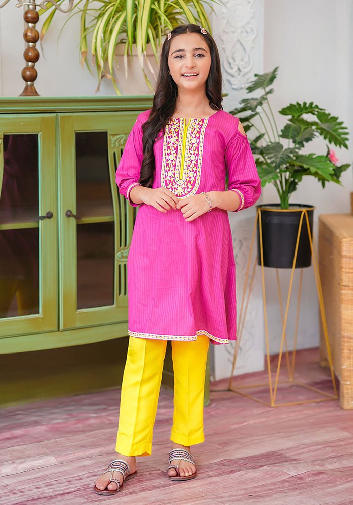 Cotton Embroidered 2 Pc Suit