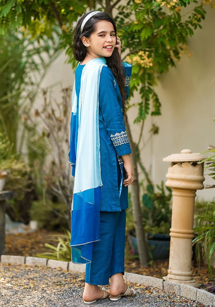 Khaddar Embroidered 3 Pc Suit