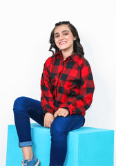 Flannel Chequered Top