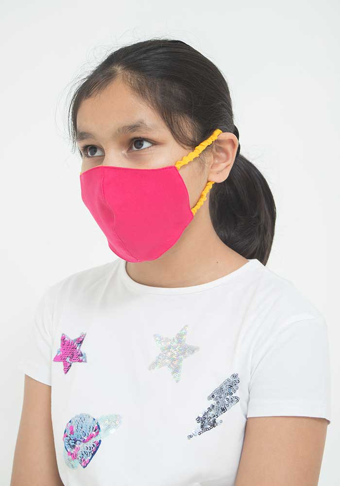 Hot Pink Printed Mask