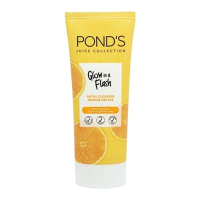 Ponds Juice Collection Glow In A Flash Facial Cleanser, Orange Nectar, 90g