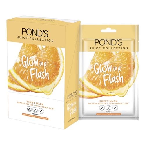 Pond'S Juice Collection Sheet Mask Orange Nectar + Hyaluronic Acid 20G