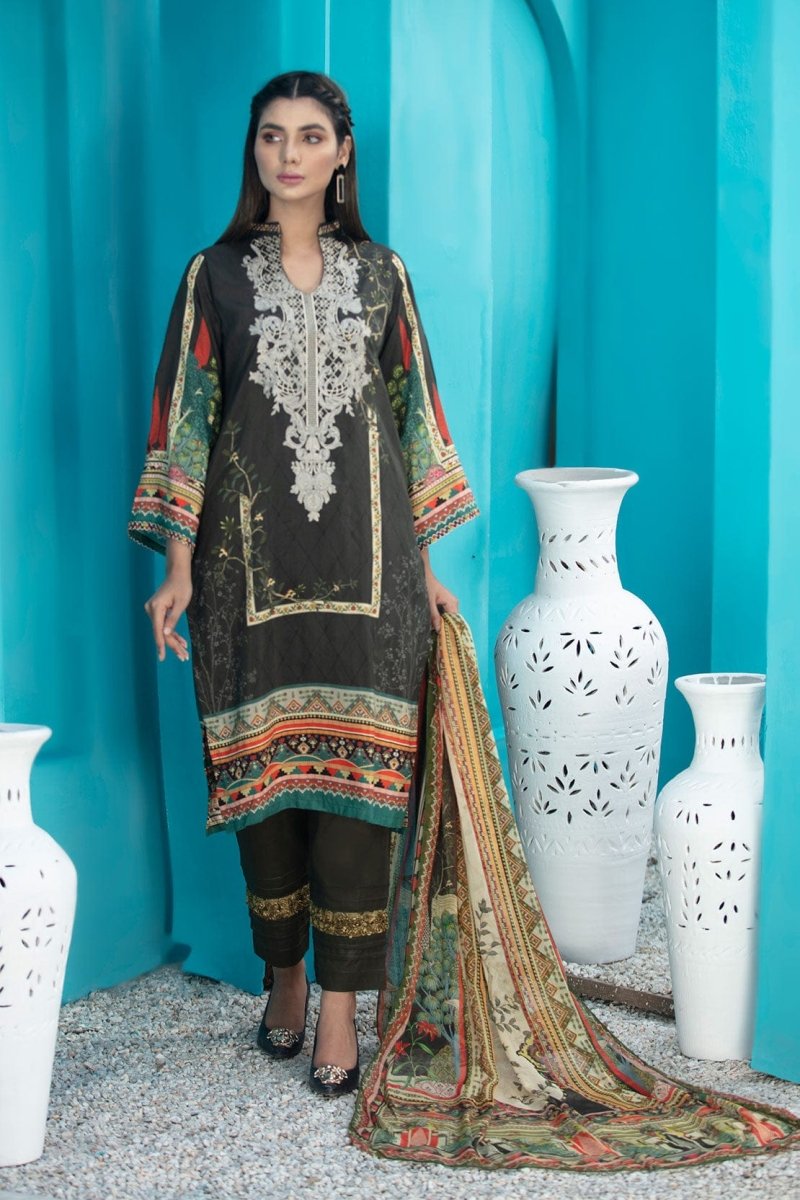 Ladies Un-Stitch Rashid Textile Diya Digital Embroidered Viscose 5473