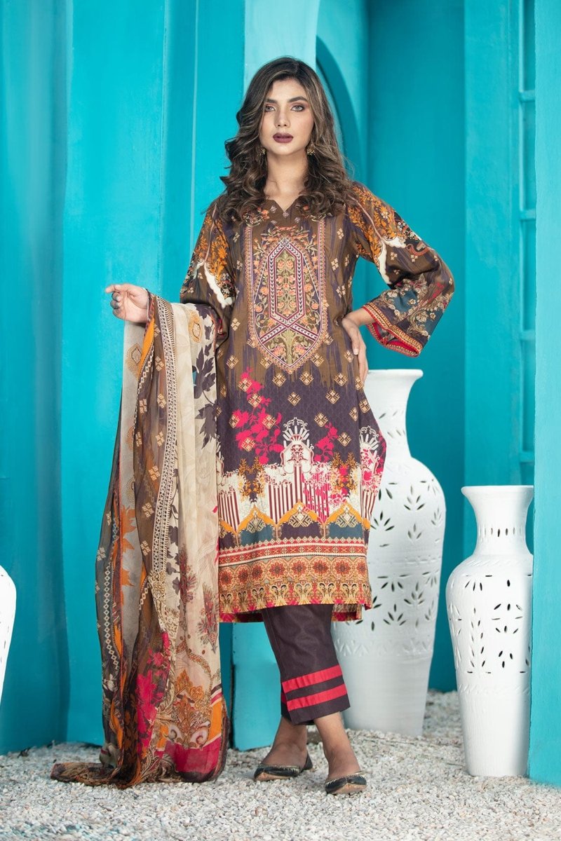 Ladies Un-Stitch Rashid Textile Diya Digital Embroidered Viscose 5475