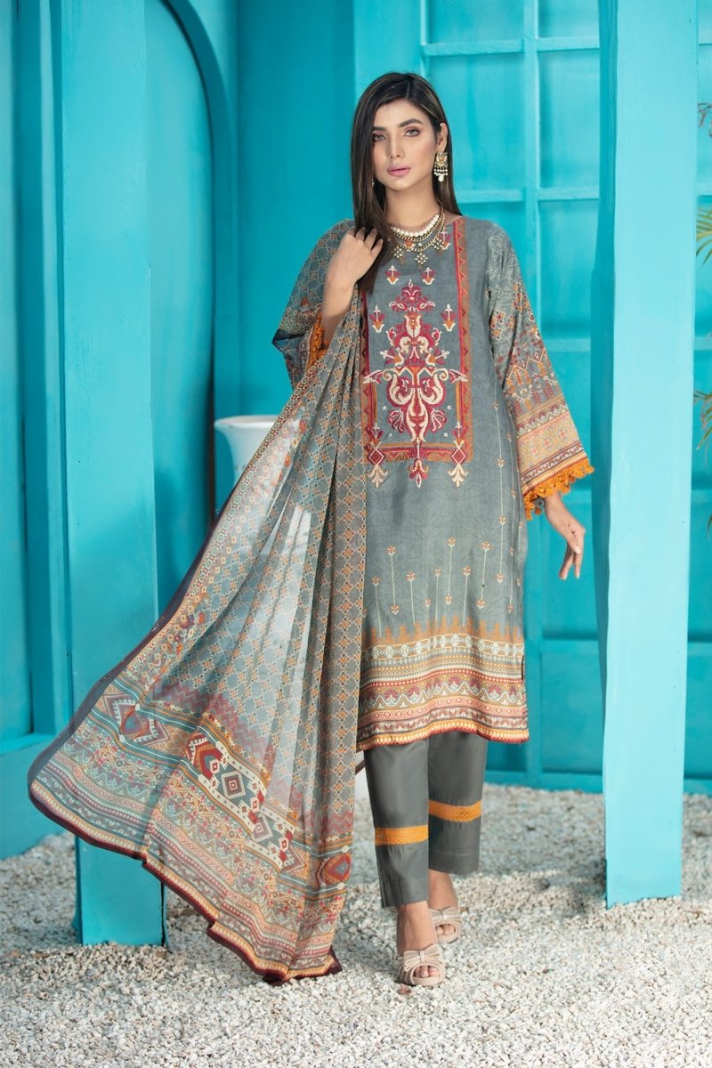 Ladies Un-Stitch Rashid Textile Diya Digital Embroidered Viscose 5474