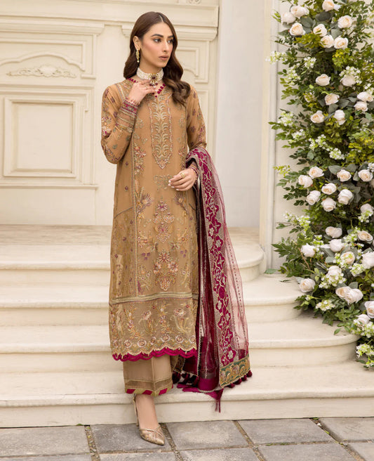 Ishya by Xenia Formals Embroidered Ladies Unstitched Chiffon Suit - HIKMAT