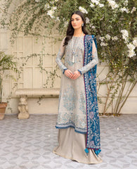 Ishya by Xenia Formals Embroidered Ladies Unstitched Chiffon Suit - NEEL-FIYA