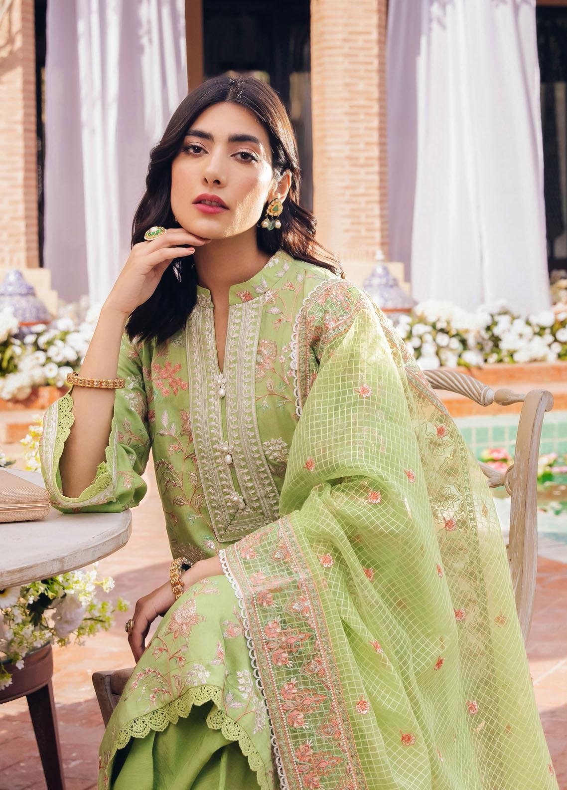 Zellbury Embroidered Cambric Unstitched 3 Piece WULC22E30290 - Luxury Eid Collection